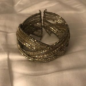 Silver beaded bracelet